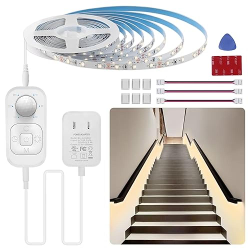 Speycer Motion Sensor Lights Indoor Plug-in LED Step Lights Strip with ...