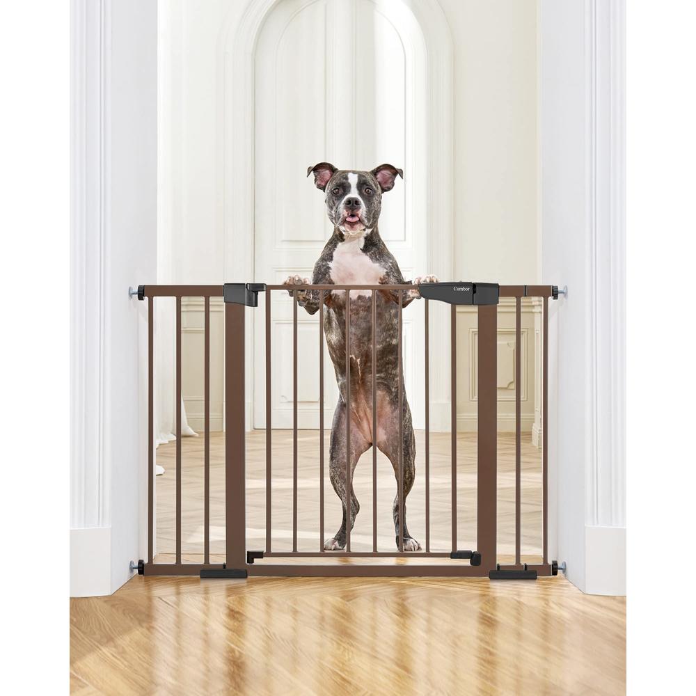 Cumbor Mom's Choice Awards Winner-Cumbor 29.7-46" Baby Gate for Stairs, Auto Close Dog Gate for the House, Easy Install Pressure Mounte