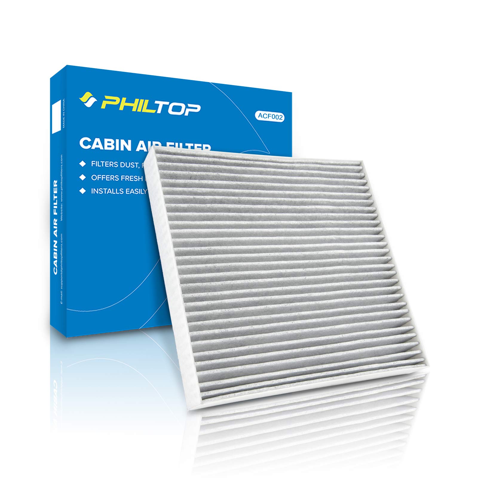 PHILTOP Premium Cabin Air Filter, Replacement for CF10134, Accord, Ridgeline, Civic, Pilot, Odyssey, CR-V, Passport, Crosstour, 