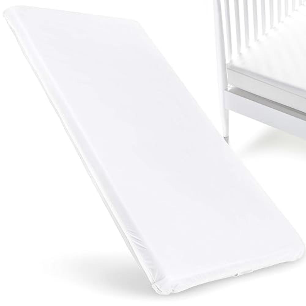 aBaby.com aBaby Baby Crib Mattresses - Square Shaped White Cradle Mattress with Waterproof Vinyl Cover - Durable & Breathable Crib Mattres