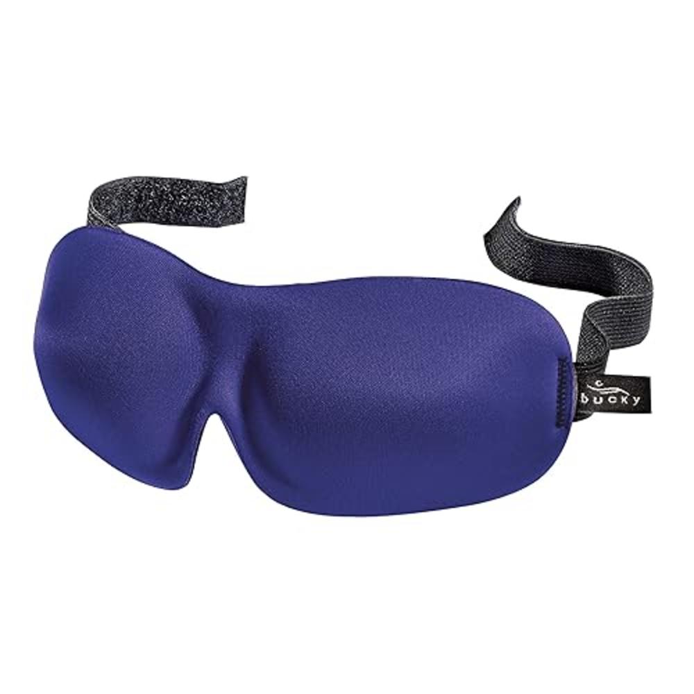 Bucky 40 Blinks No Pressure Solid Eye Mask for Sleep & Travel, Navy, One Size