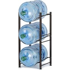 SEHERTIWY Water Jug Holder, 5 Gallon Water Bottle Storage Rack for Water Dispenser, Water Cooler Jug Rack, 3 Tier Water Jug Stan