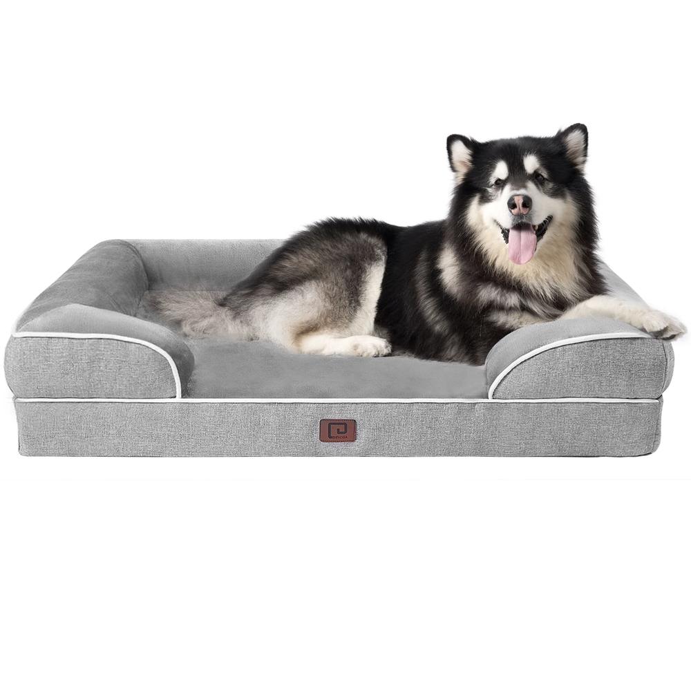EHEYCIGA Orthopedic Dog Beds for Extra Large Dogs, Waterproof Memory Foam XXL Dog Bed with Sides, Non-Slip Bottom and Egg-Crate 