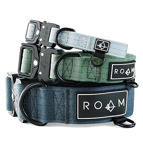 Roam Made to ROAM Premium Dog Collar - Adjustable Heavy Duty Nylon Collar with Quick-Release Metal Buckle (Oregon Haze, Size 0)