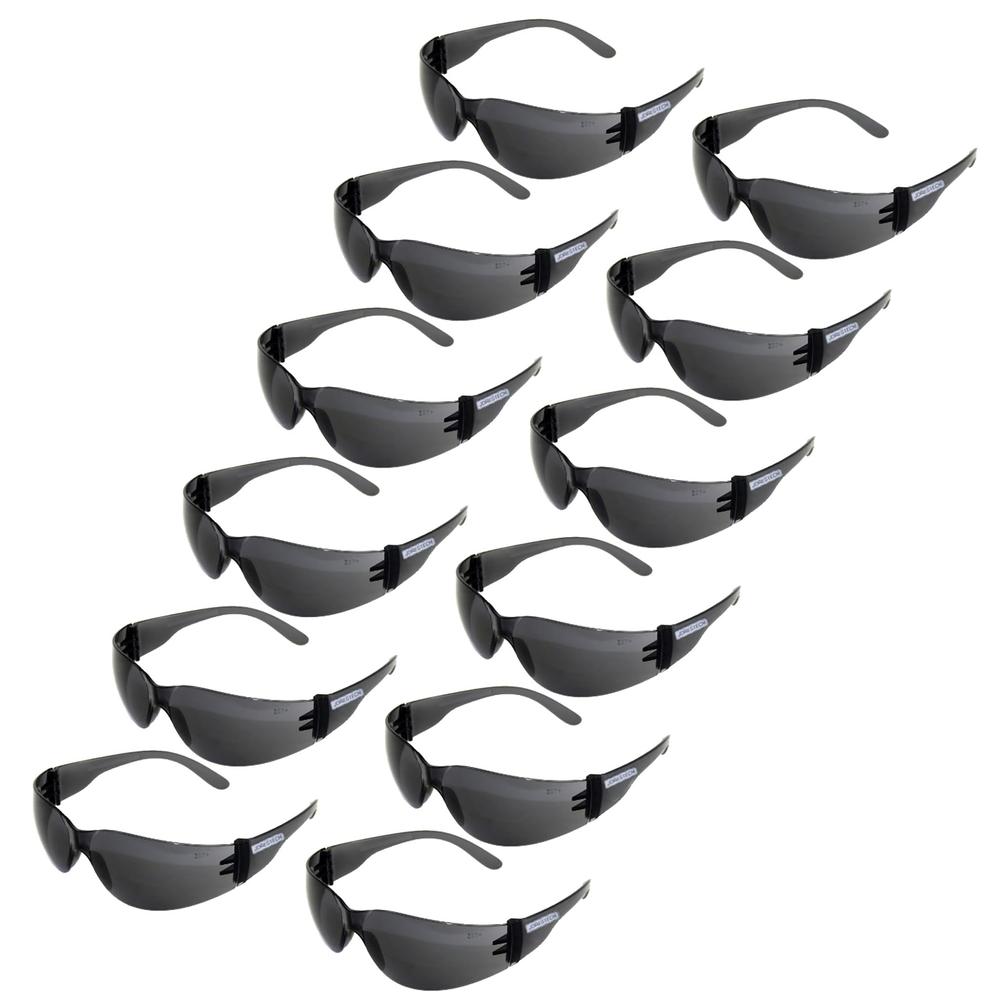 JORESTECH Eyewear Protective Safety Glasses, Polycarbonate Impact Resistant Lens Pack of 12 (Smoke)