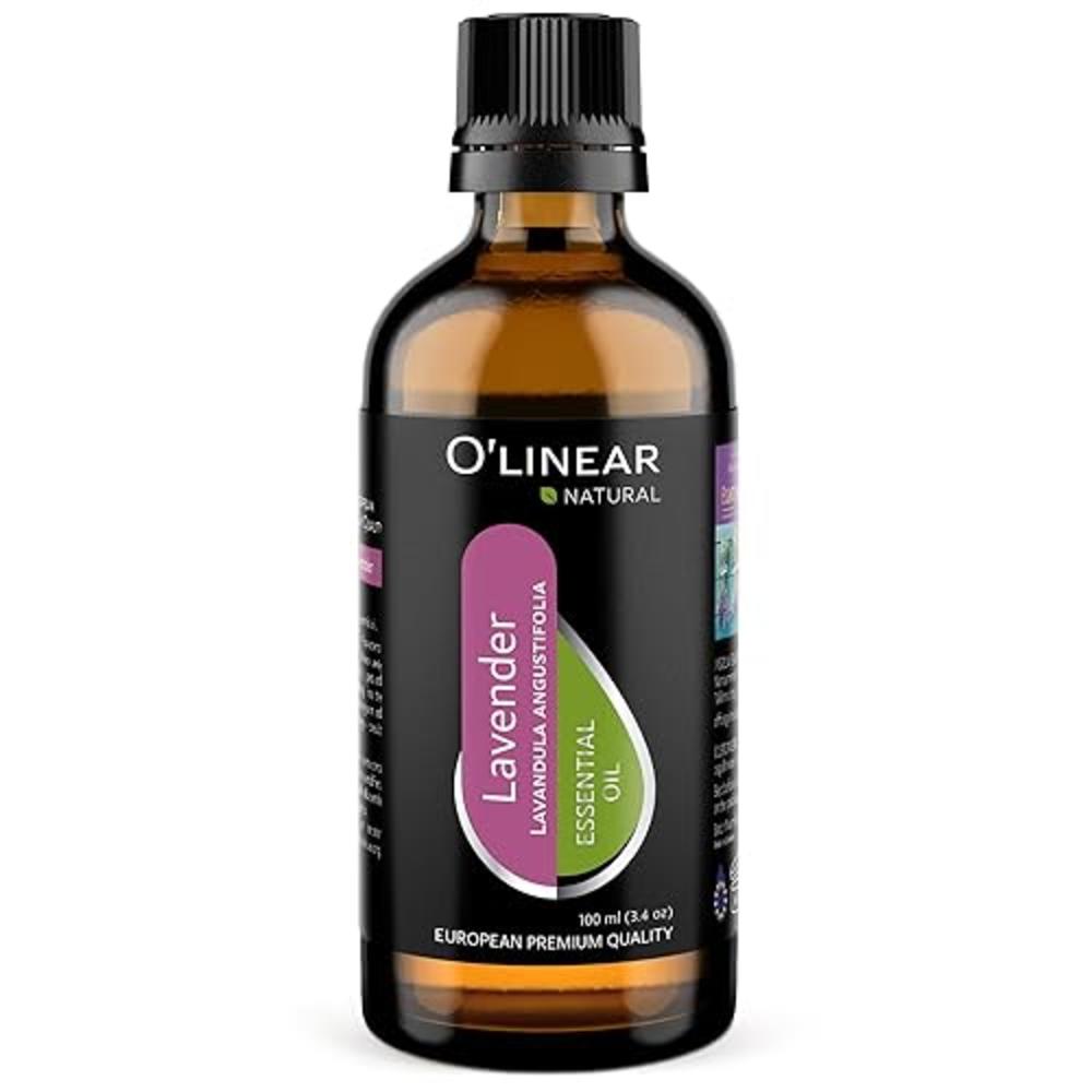 O'linear Aromatherapy Diffuser Lavender Oil Essential Oil for Calm Dreams, 3.4 FL Oz Lavender Essential Oils Bedroom Essentials Oil Diffu