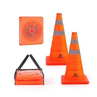RoadHero 18 Inch [2 Pack] Collapsible Traffic Safety Cones, Multi