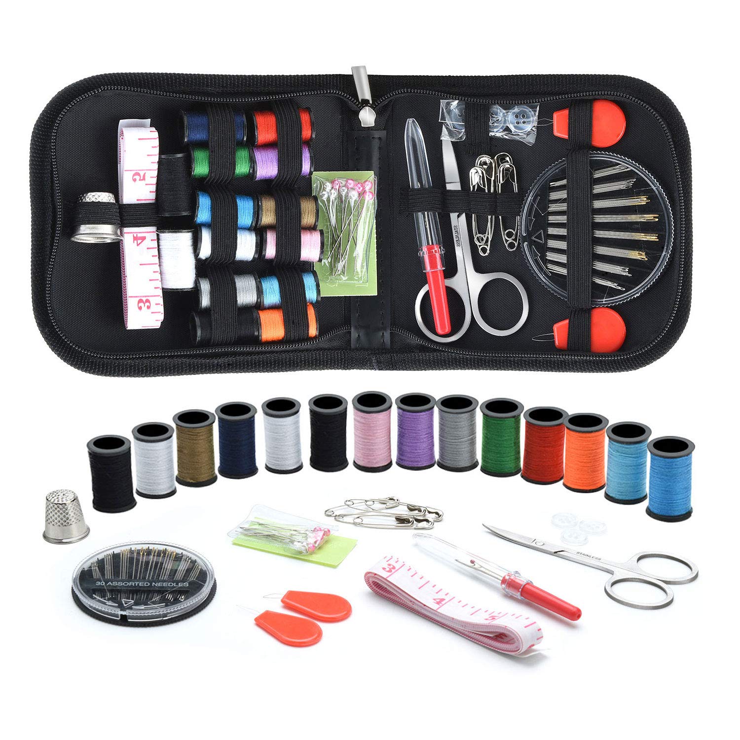 Marcoon Sewing KIT, DIY Sewing Supplies with Sewing Accessories, Portable  Mini Sewing Kit for Beginner, Traveller and Emergency Clothing