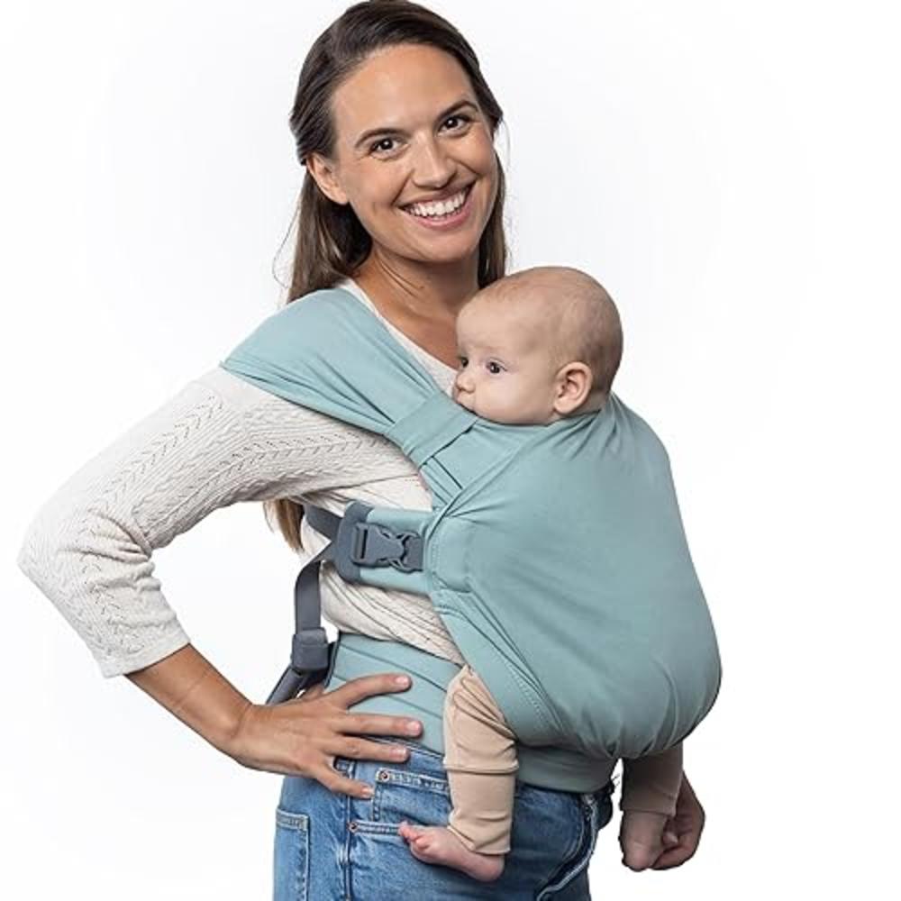 Boba Pre-Wrapped Baby Wrap Carrier with Buckle, Easy Adjust Soft Infant Baby Carrier Hybrid for Boy or Girls, Baby Sling for New