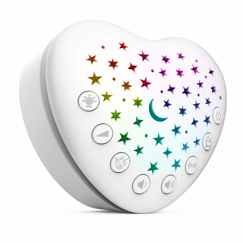 BEREST A13 White Noise Machine & Baby Sleep Soother with 15 Soothing Sounds & Projector Star Night Light, Cry Sensor, Rechargeab