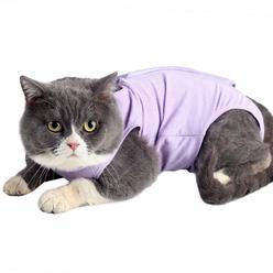 kzrfojy Cat Surgery Recovery Suit Cat Onesie for Cats After Surgery Spay Surgical Abdominal Wound Skin Diseases E-Collar Alterna