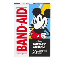 Band-Aid Brand Adhesive Bandages for Minor Cuts & Scrapes, Wound Care Featuring Disney's Mickey Mouse, Fun Bandages for Kids and
