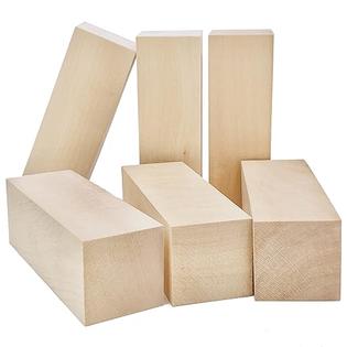 Thiecoc 6 Pcs Basswood Carving Blocks 6x2x2 Inch Basswood for Wood