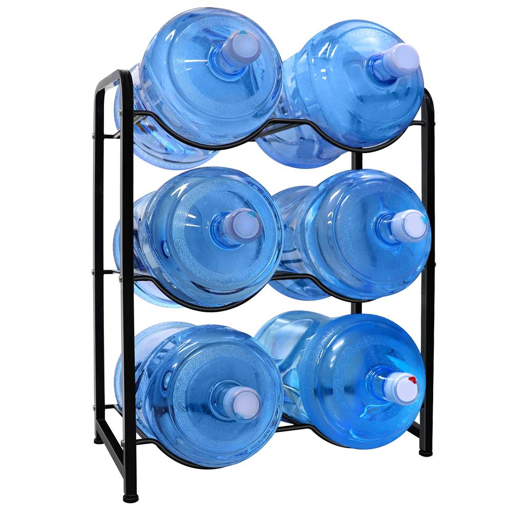 Iococee 5 Gallon Water Jug Rack, 3-Tier Water Bottle Holder Storage ...