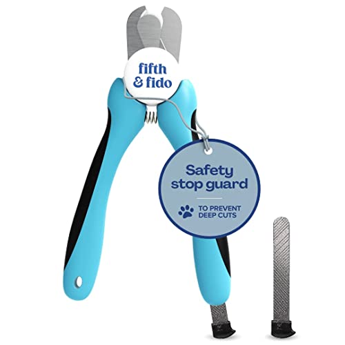 Fifth & Fido Dog Nail Clippers for Large Dogs - Sharp Dog Nail Clipper with Quick Sensor - Large Dog Nail Clippers for Thick Nails - Nail Cli