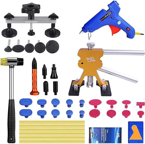 Super PDR Paintless Dent Repair (PDR Tools) Kit - 42Pcs Car Dent Puller Removal Dent Remover Kit