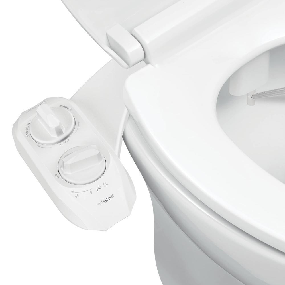 LUXE Bidet NEO 185 Plus - Only Patented Bidet Attachment for Toilet Seat, Innovative Hinges to Clean, Slide-in Easy Install, Adv