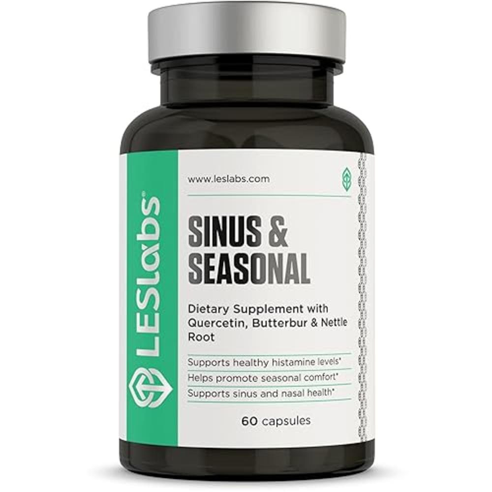 LES Labs Sinus & Seasonal - Sinus Relief, Nasal Health, Balanced Histamine Response, Clear Lungs & Respiratory Health - Butterbu