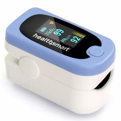 HealthSmart Deluxe Pulse Oximeter for Fingertip with Pulse Waveform Display, Displays Blood Oxygen Saturation Content, Pulse Rat