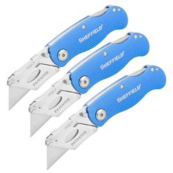 SHEFFIELD Lockback Utility Knives - 3 Pack