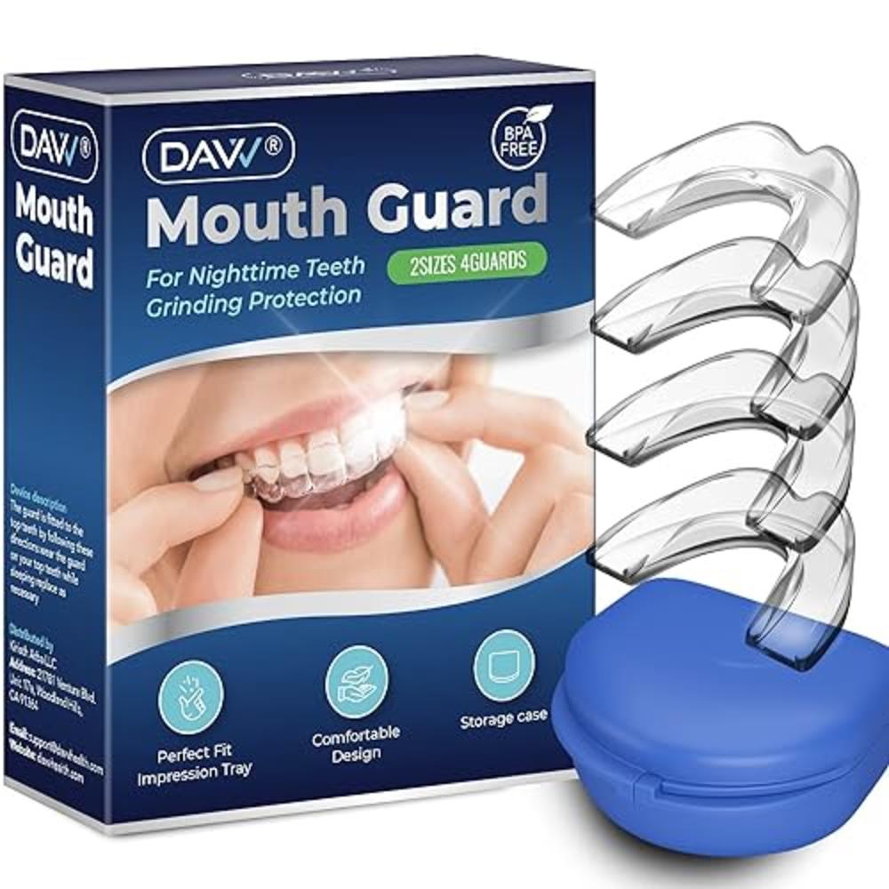 Davv Mouth Guard for Clenching Teeth at Night Upgraded Night Guards for Teeth Grinding Professional Mouth Guard for Grinding Teeth St
