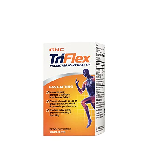 GNC TriFlex Fast-Acting | Improves Joint Comfort and Stiffness, Clinical Strength Doses of Glucosamine/Chondroitin and Boswellia