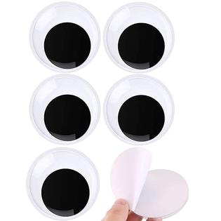 TrlaFy 3.15 inches Giant Googly Wiggle Eyes, Plastic Wiggle Eyes with Self  Adhesive DIY Craft Making