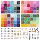 Quefe QUEFE 9600pcs 4mm Glass Seed Beads Kit for Jewelry Making, 96 Colors  Beads with Pendant Charms and Letter Beads for Bracelets Ne