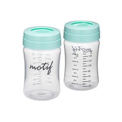 Motif Medical Breast Milk Storage Bottles for the Luna Breast Pump - Two 160mL Bottles for Breast Pump, With Sealing Discs - Mil