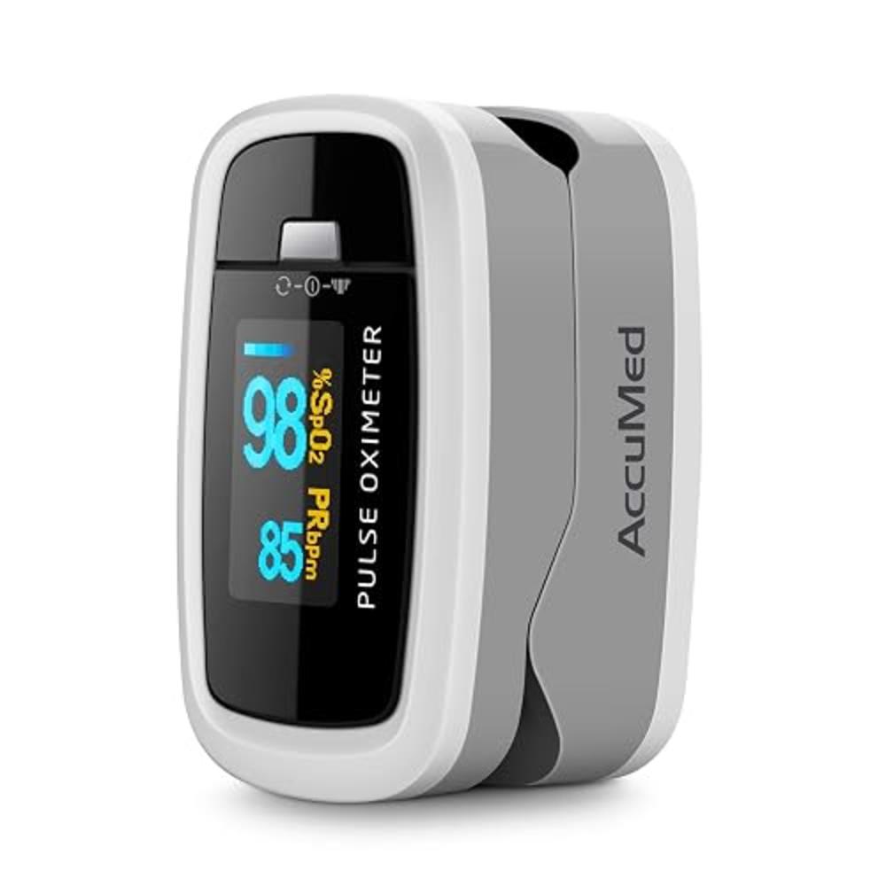 Uline O2 Monitor AccuMed CMS-50D1 Fingertip Pulse Oximeter Blood Oxygen Sensor SpO2 for ...