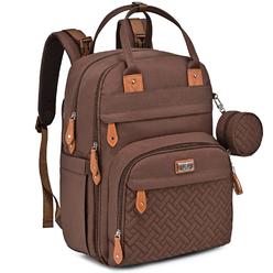 BabbleRoo Diaper Bag Backpack - Baby Essentials Travel Tote - Multi function Waterproof Diaper Bag, Travel Baby Bag with Changin