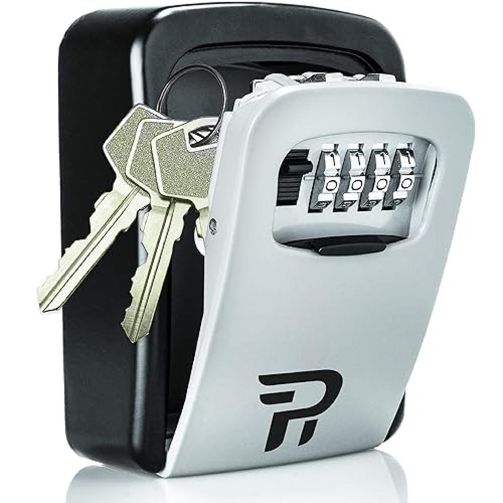 Rudy Run Key Lock Box for Outside - Rudy Run Wall Mount Lockbox for House Keys Outdoor - Combination Key Hiders to Hide a Key - Waterproo
