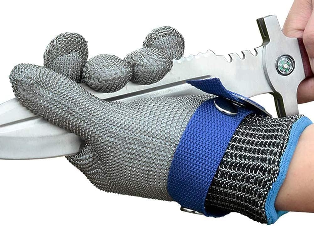 Schwer ANSI A9 Cut Resistant Glove, Food Grade Stainless Steel