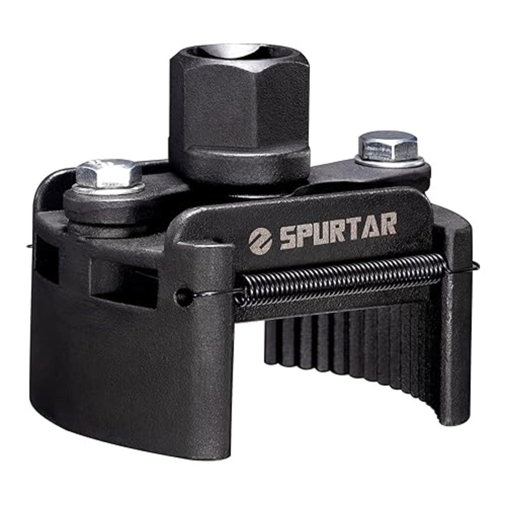 Spurtar Adjustable Oil Filter Wrench 2-3/8 to 3-1/8 inch 60-80mm Universal Oil Filter Removal Tool 1/2'' Drive Cap Style Oil Fil