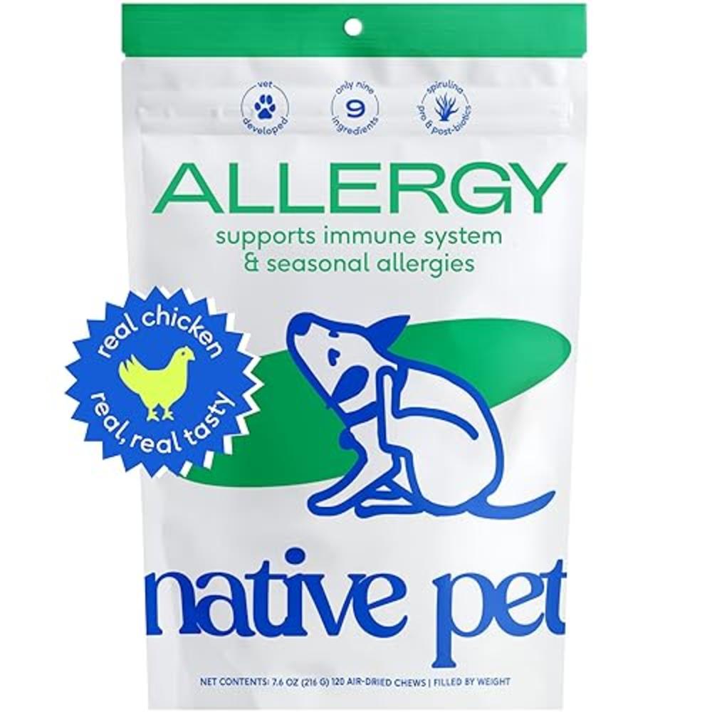 Native Pet Dog Allergy Chews - Natural Dog Skin Allergies Treatment - Anti Itch for Dogs Allergy Relief - Itch Relief & Allergy 