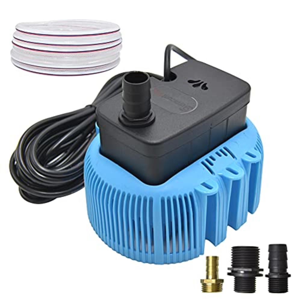 Surmountway Pool Cover Pump Above Ground Sump Pumps Water Pump 850GPH Water Removal With 3 Adapters 16ft Drainage Hose (Blue)