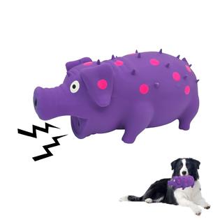 Andiker Dog Squeaky Toy, Dots Latex Dog Chew Toys with a Oinks Sound  Squeaker Grunting Pig Dog Toy Durable Self Play 8 Dog Sque
