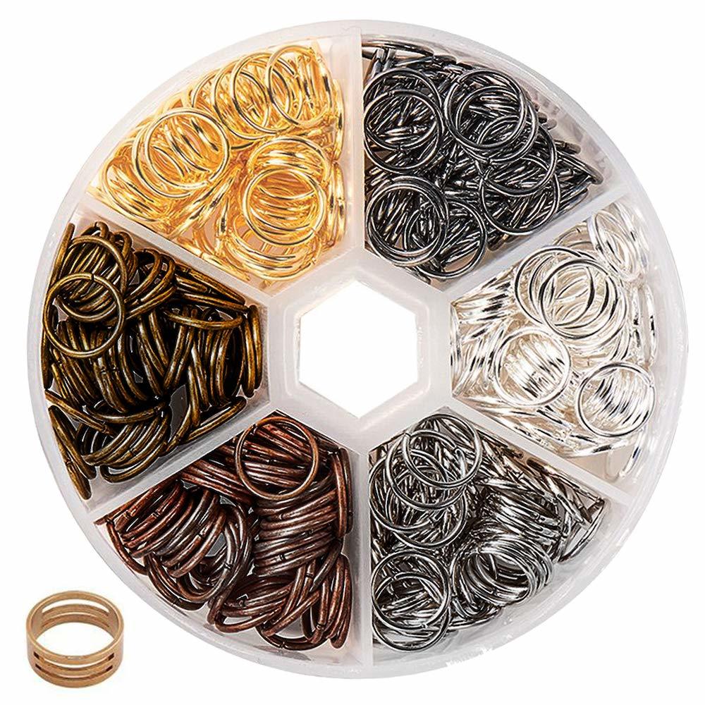BEADNOVA 10mm Open Jump Rings for Keychains Assorted Colors Jewelry Jump  Rings for Jewelry Making (300Pcs)