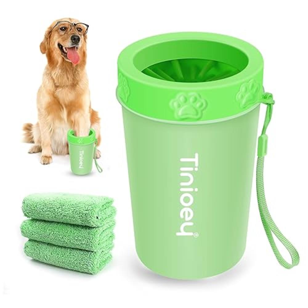 Tinioey Dog Paw Cleaner for Medium Dogs (with 3 Absorbent Towels), Dog Paw Washer, Paw Buddy Muddy Paw Cleaner, Pet Foot Cleaner