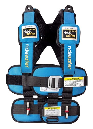 RideSafer Ride Safer Travel Vest with Zipped Backpack-Wearable, Lightweight, Compact, and Portable Car Seat. Perfect for Everyday use or R