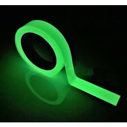 JSITON Glow in The Dark Tape - 33 FT X 0.5 Inch Luminous Photoluminescent/Luminescent Emergency Roll Safety Egress Markers Stair