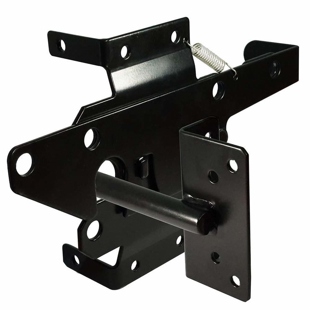 SANKINS Self-Locking Gate Latch Heavy Duty Post Mount Automatic Gravity ...