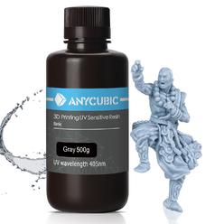 ANYCUBIC 3D Printer Resin, 405nm High Precision Fast Curing UV Photopolymer Resin for LCD 3D Printing, Grey 500g