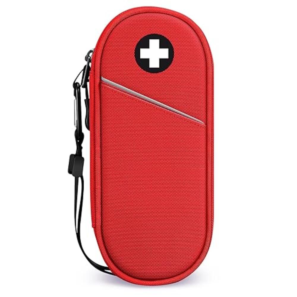 SITHON EpiPen Medical Carrying Case Insulated, Travel Medication Organizer Bag Emergency Medical Pouch Holds 2 EpiPens, Asthma I