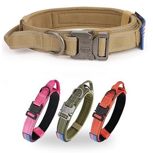 KCUCOP Tactical Dog Collar with Handle,Adjustable Military Dog