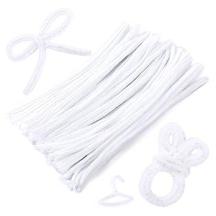 Veroave 160 Pieces White Pipe Cleaners, Christmas Craft Pipe