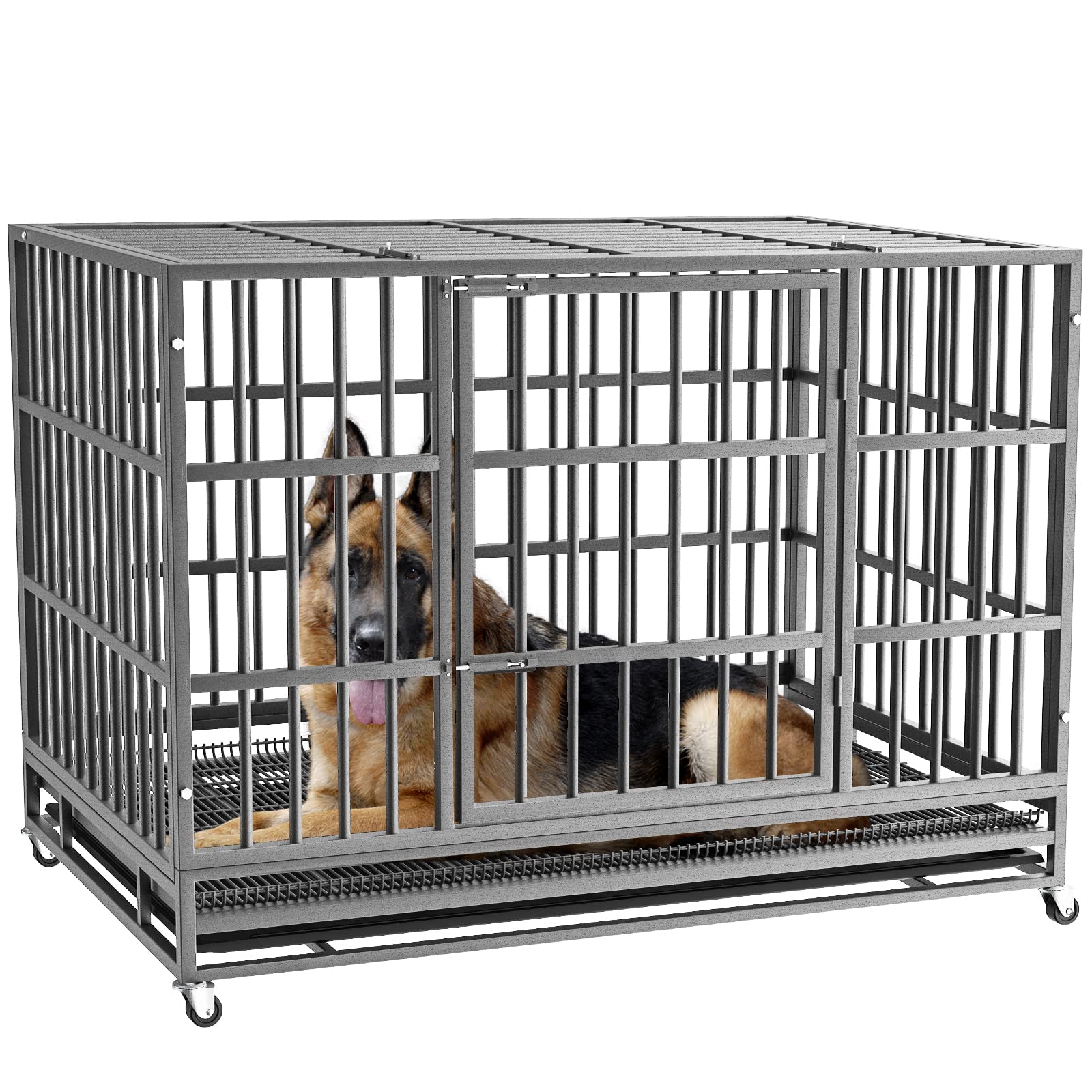 Lemberi LEMBERI 48/38 inch Heavy Duty Indestructible Dog Crate