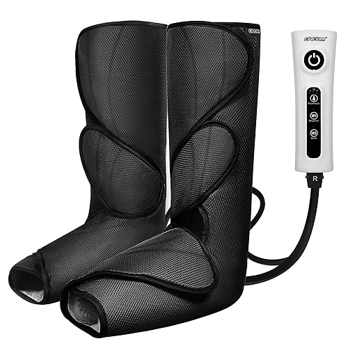 CINCOM Leg Massager for Circulation and Pain Relief, Air Compression Foot and Calf Massager Helpful for Relaxation, Swelling and