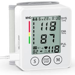 TSAI Blood Pressure Monitor Wrist Rechargeable,Adjustable Automatic Blood Pressure Cuff Wrist for Home Use,Portable Blood Pressu
