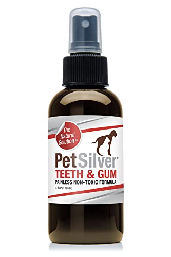 PetSilver Teeth & Gum Spray for Dogs & Cats, Eliminate Bad Breath, Natural Pet Dental Care Solution, Targets Tartar & Plaque, Cl